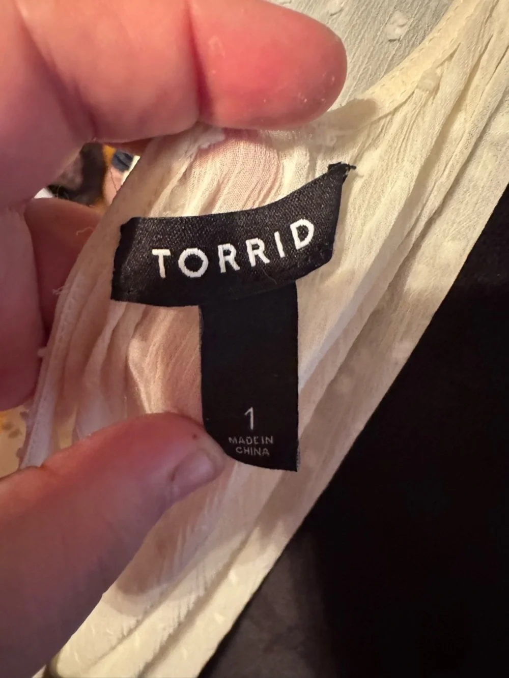 Lightweight Swiss Dot Tiered Cardigan Size 1 Torrid— Cream - Picture 4 of 4